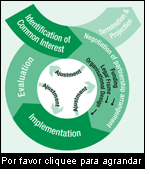Ciclo de creacin de asociaciones pblico-privadas: Diagrama de la pgina 6 del trabajo del IFPRI mencionado como fuente.